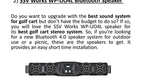 Best Golf Cart Speakers Review