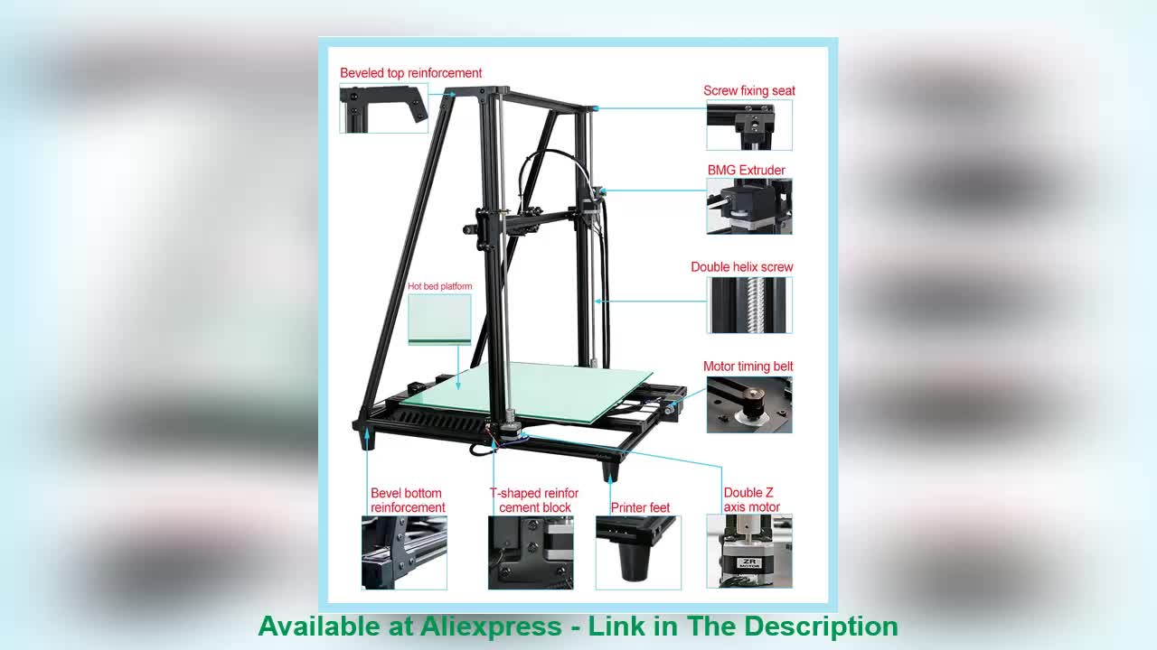 ☘️ CREASEE CS50S Pro 3Д Принтер 3D printer kit Resume Off Build Plate Large 500x500x600mm 3D 인쇄 High