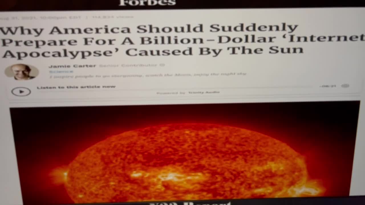 Solar scare narrative/internet blackout