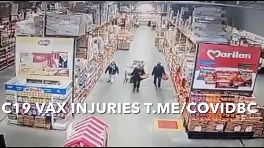 Lady drops dead while shopping. Was it the vax or the rising store prices?