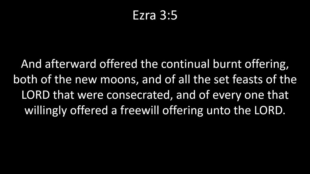 KJV Bible Ezra Chapter 3