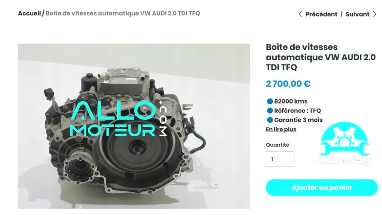 ALLOMOTEUR.COM - Boite de vitesses automatique VW AUDI 2.0 TDI TFQ