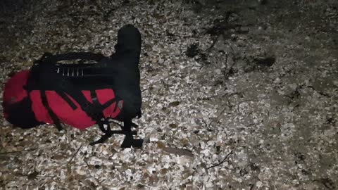 Left no trace. On th beach after a vlog.