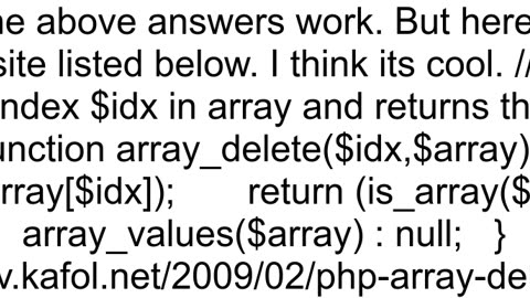 Delete row from php array