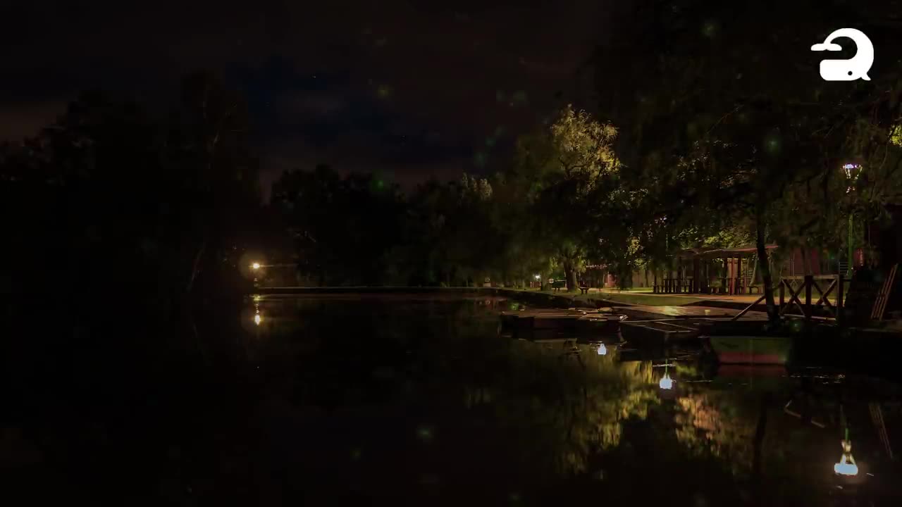 Peaceful Lake Sounds at Night | Frogs, Crickets, Owls, Nature Sounds - Relaxing Sleep ASMR