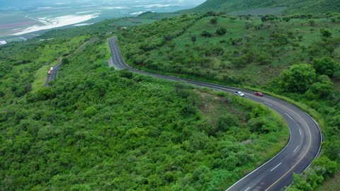 Beautiful. View of so nice road in grassy area of murree city