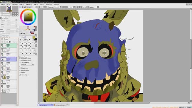 Five Nights at Freddy's: Springtrap Speedpaint - With FNAF Music!