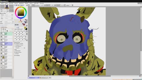 Five Nights at Freddy's: Springtrap Speedpaint - With FNAF Music!