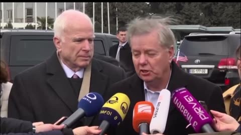 War Pigs Lindsey Graham and John McCain after their Trip to Ukraine - Jan 1, 2017