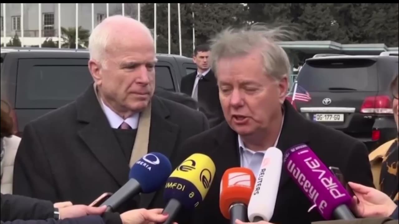 War Pigs Lindsey Graham and John McCain after their Trip to Ukraine - Jan 1, 2017