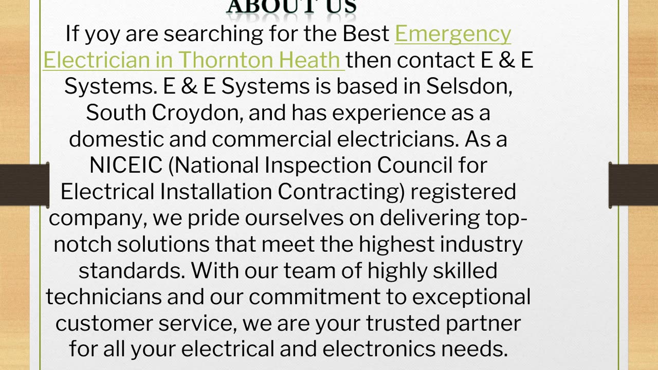 Emergency Electrician in Thornton Heath