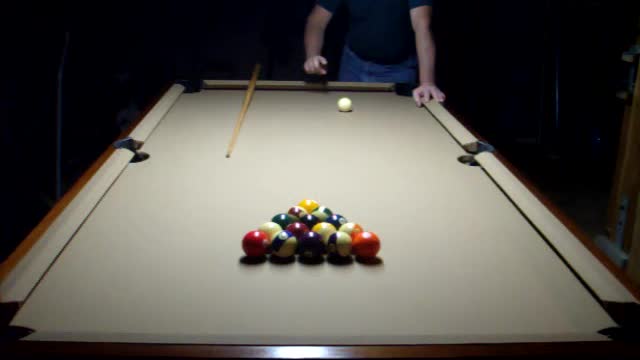 "Point of no return" pool game, cleaning the table is your only, way, out. Here on the desert island