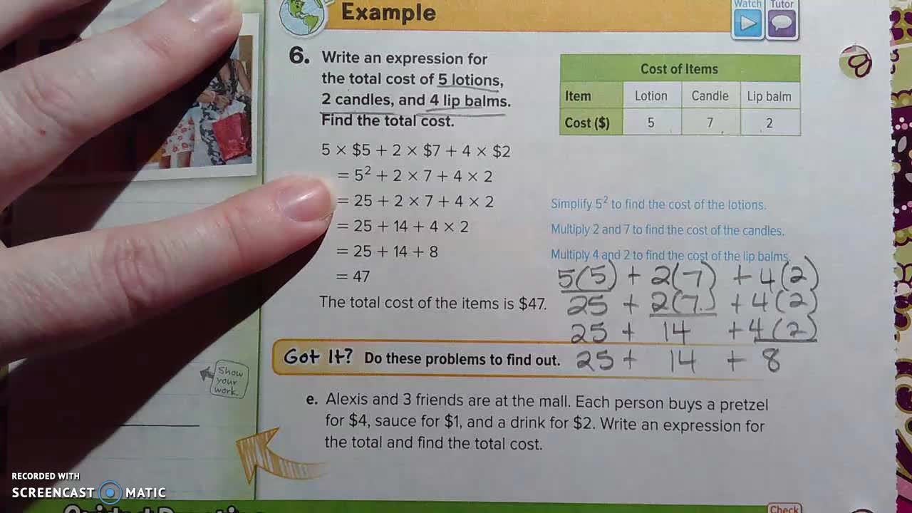 Gr 6 - Ch 6 - Lesson 2 - Numerical Expressions