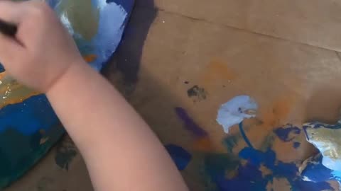 Painting Salt Dough Ornaments with Toddlers
