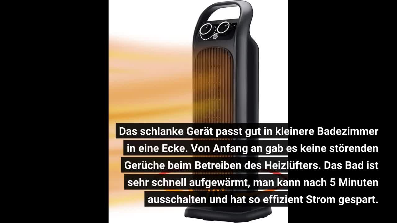 Midea NTH20-18MRA Keramik Heizlüfter mit Fernbedienung,Heizstrahler elektrisch 2000W