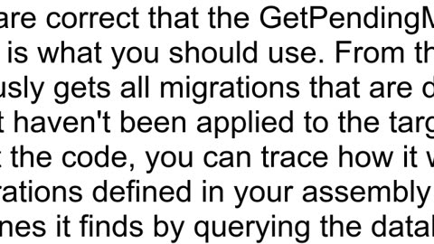 In EF Core how to check whether a migration is needed or not