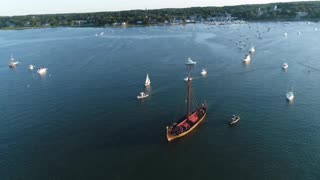 The Viking Shiip coming into Plymouth harbor