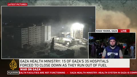 Israeli air strike near hospital in Gaza