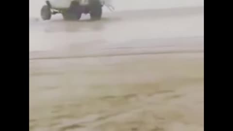 What could go wrong drifting on wet sand!