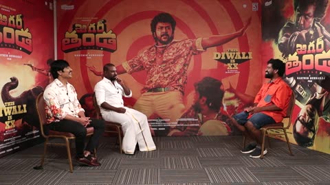 Jigarthanda DoubleX Team Funny Interview with Bithiri Sathi Raghava Lawrance
