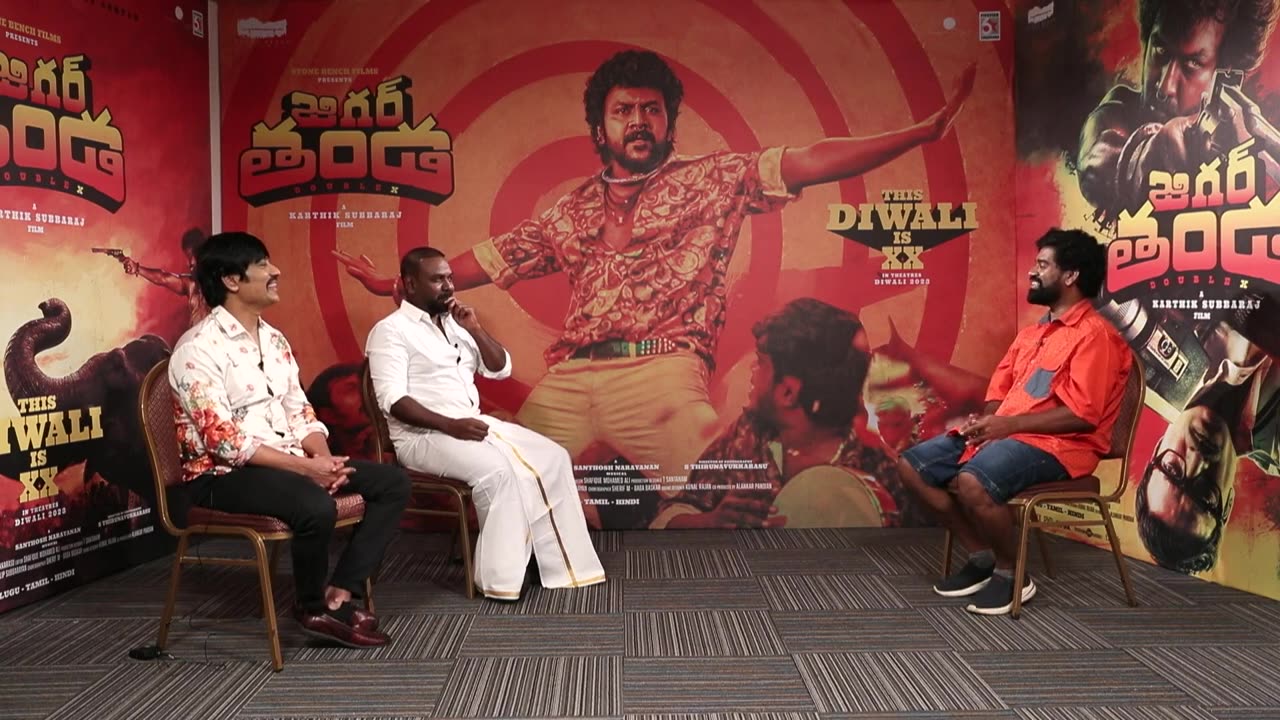 Jigarthanda DoubleX Team Funny Interview with Bithiri Sathi Raghava Lawrance