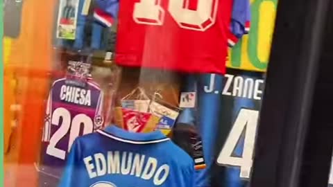 This lad has collected over 400 football shirts in three years..