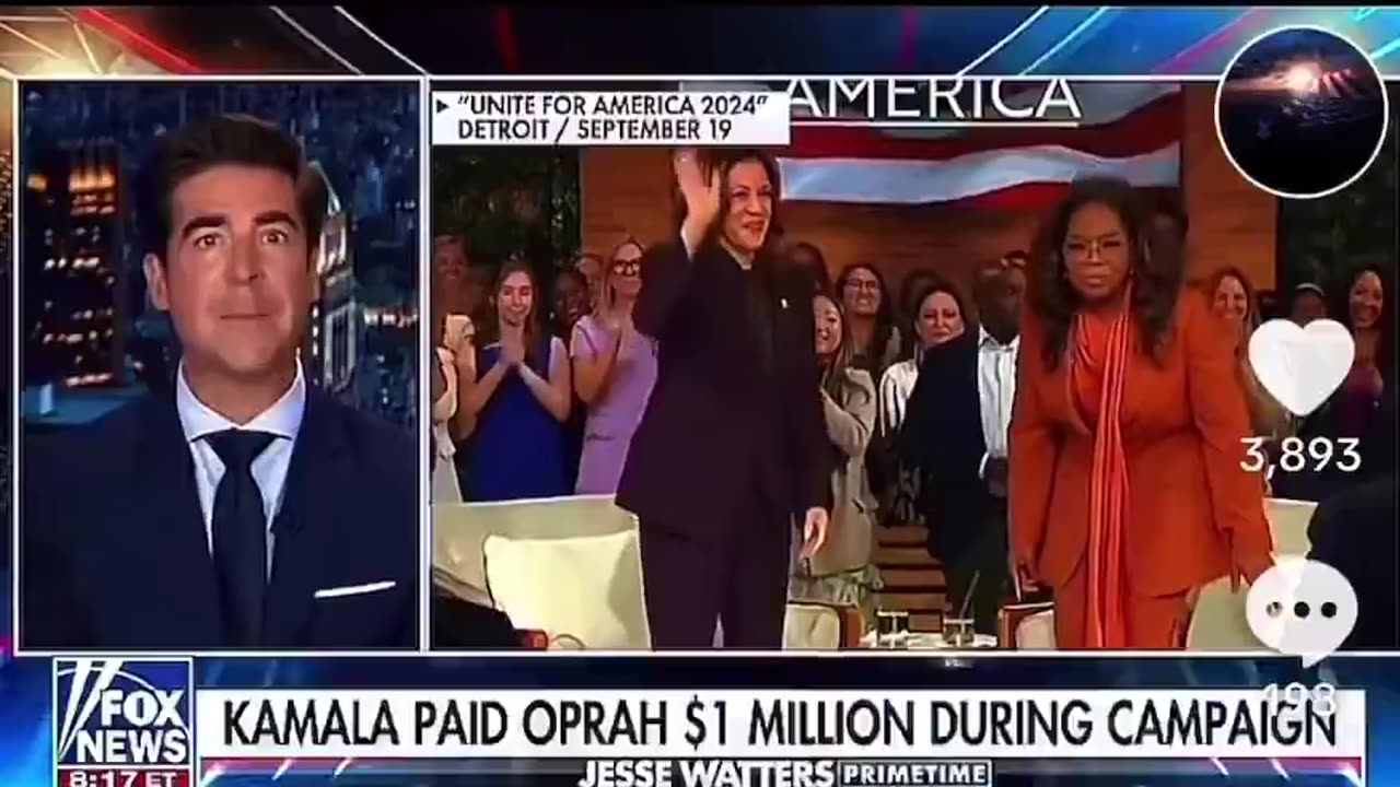 Kamala Harris paid Oprah $1 MILLION to endorse her.