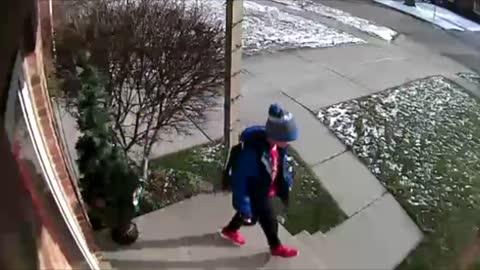 Stranger Fixes Fallen Christmas Tree
