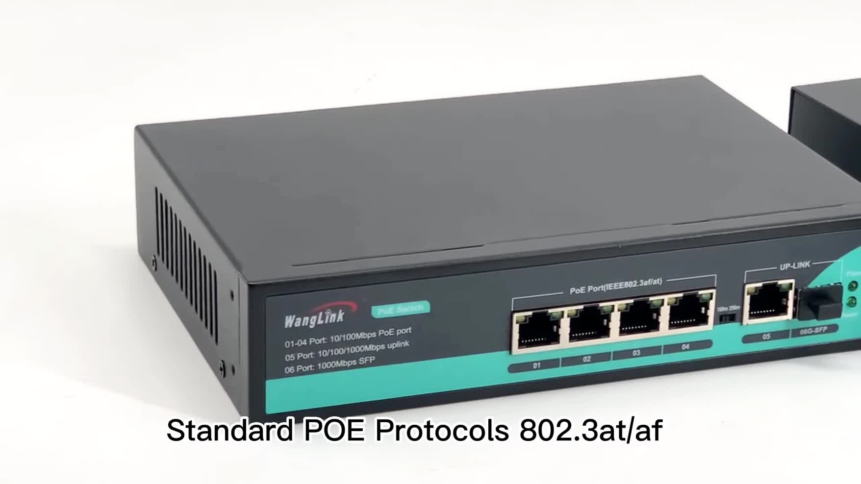 Wanglink PoE Switch SL411P 4-port 10/100mbps poe port with uplink and SFP