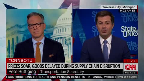 Transportation Secretary Pete Buttigieg says supply chain disruptions will continue Oct 17, 2021