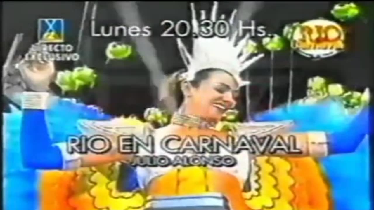 Río en Carnaval - Teledoce (La Tele) de Uruguay - Vieja publicidad de la transmisión