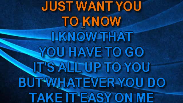 kbkaraokeking take it easy on me