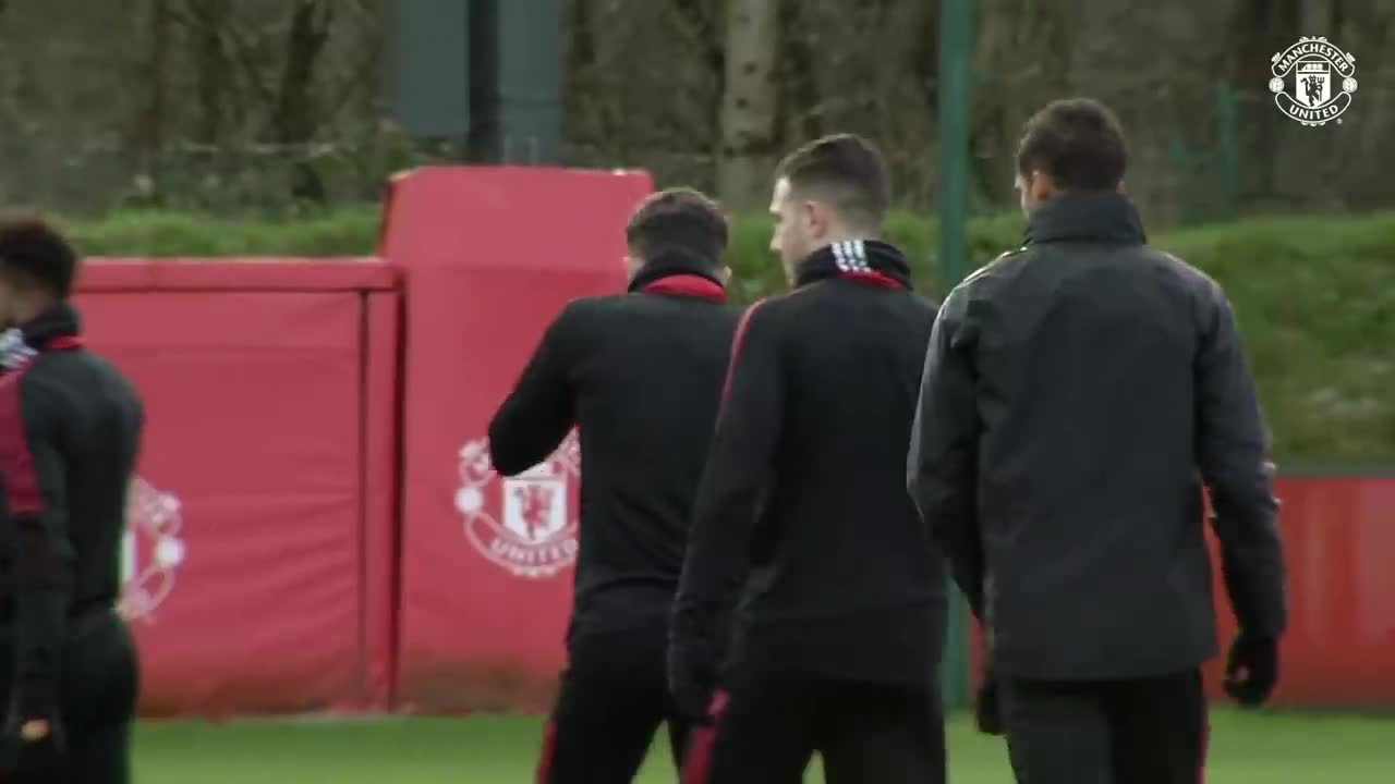 Manchester United vs Aston Villa Training Preparation