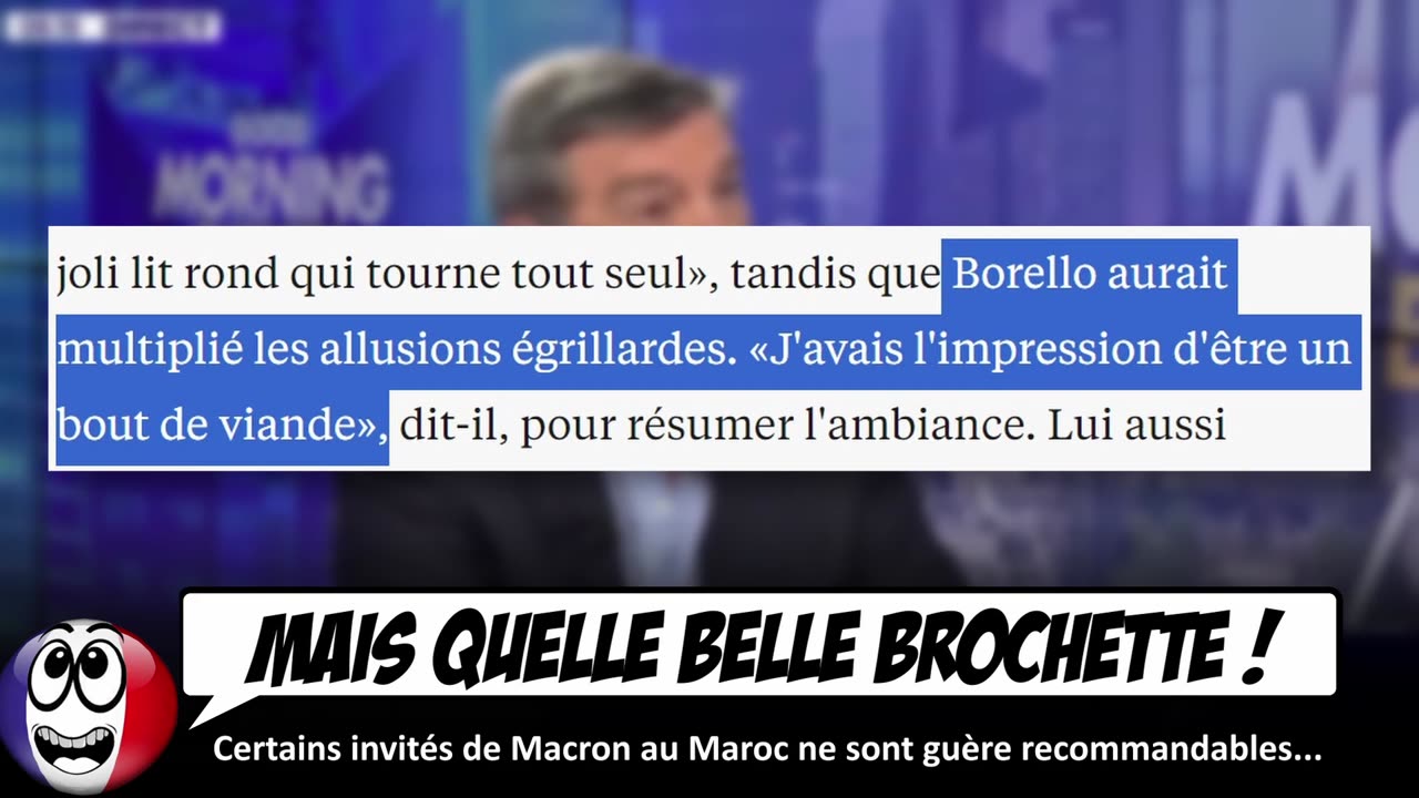 Macron s'entoure de CRIMINELS pour son voyage au Maroc.