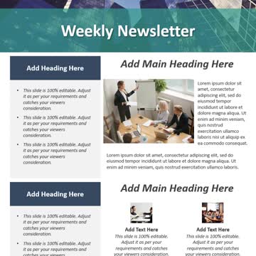 One Page Weekly Newsletter PowerPoint Template
