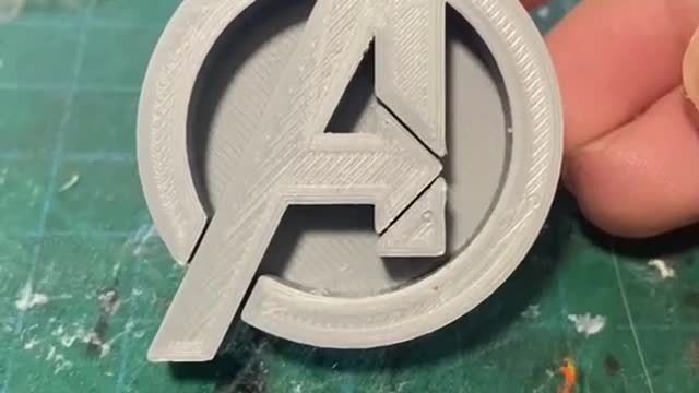 3D printed Avengers logo