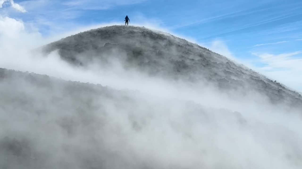 Walking Through Volcanic Gas on Mount Etna