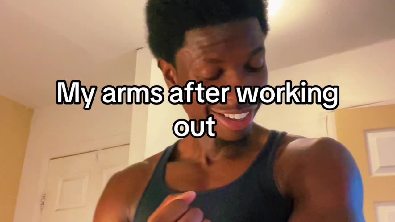 My arms after working out 😂😂