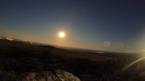 Nightlapse of the moon. Ripon Tor. Dartmoor. 2022
