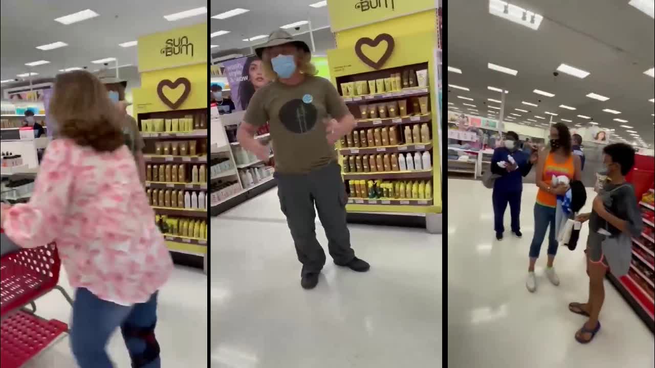 Karen of Walmart follows woman not Wearing a Mask