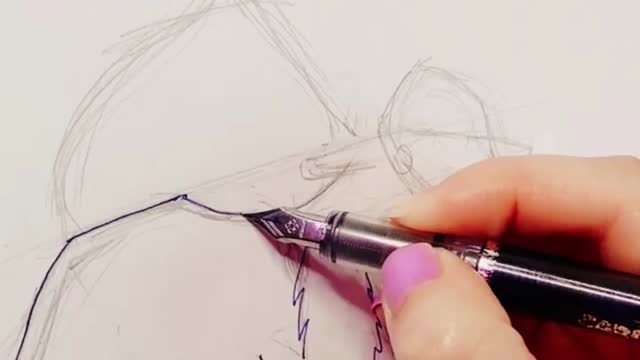 shorts | sly like a fox raccoon | drawing with pen