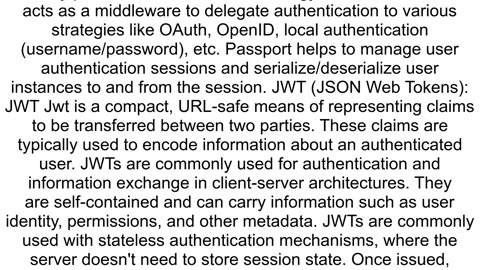 Difference between Passport and JWT