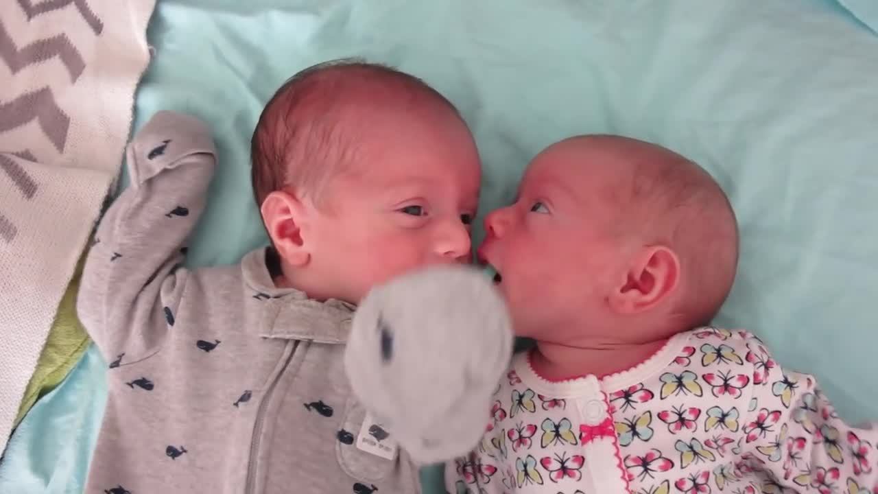 NEWBORN TWIN PACIFIER FIGHT