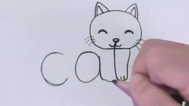 How to turn Words Cat Into a Cartoon Cat.