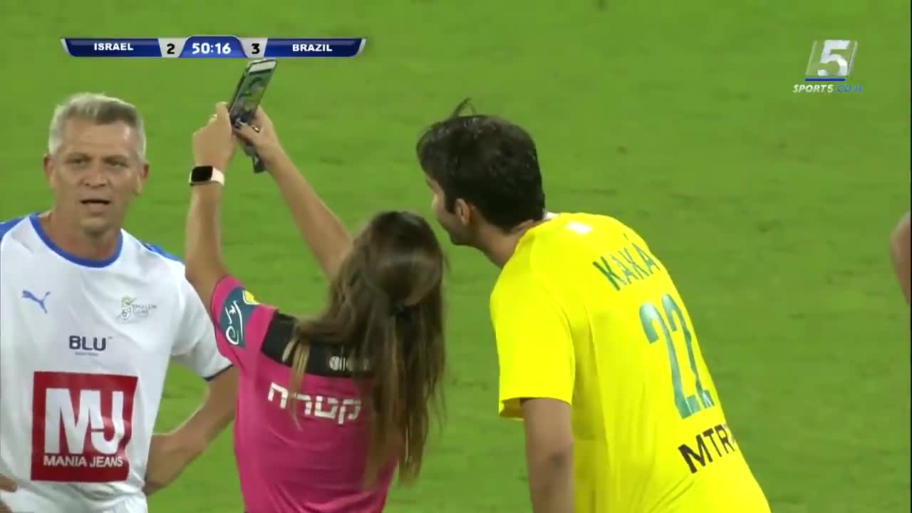 Ricardo Kaka and beautiful referee