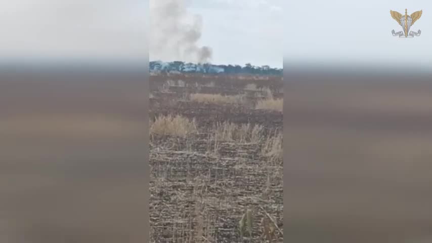 Paratroopers of Sicheslav forever landed another Russian armored attack aircraft Su-25