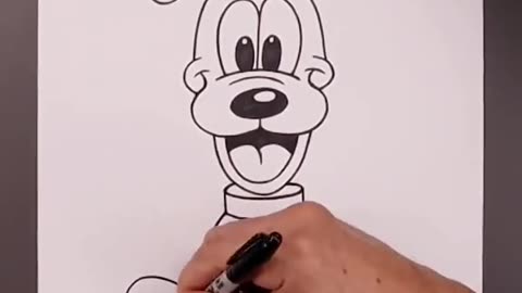 Draw the Pluto sketch art