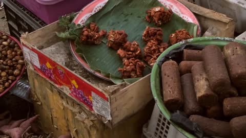 Selection of Food at Indonesian Market