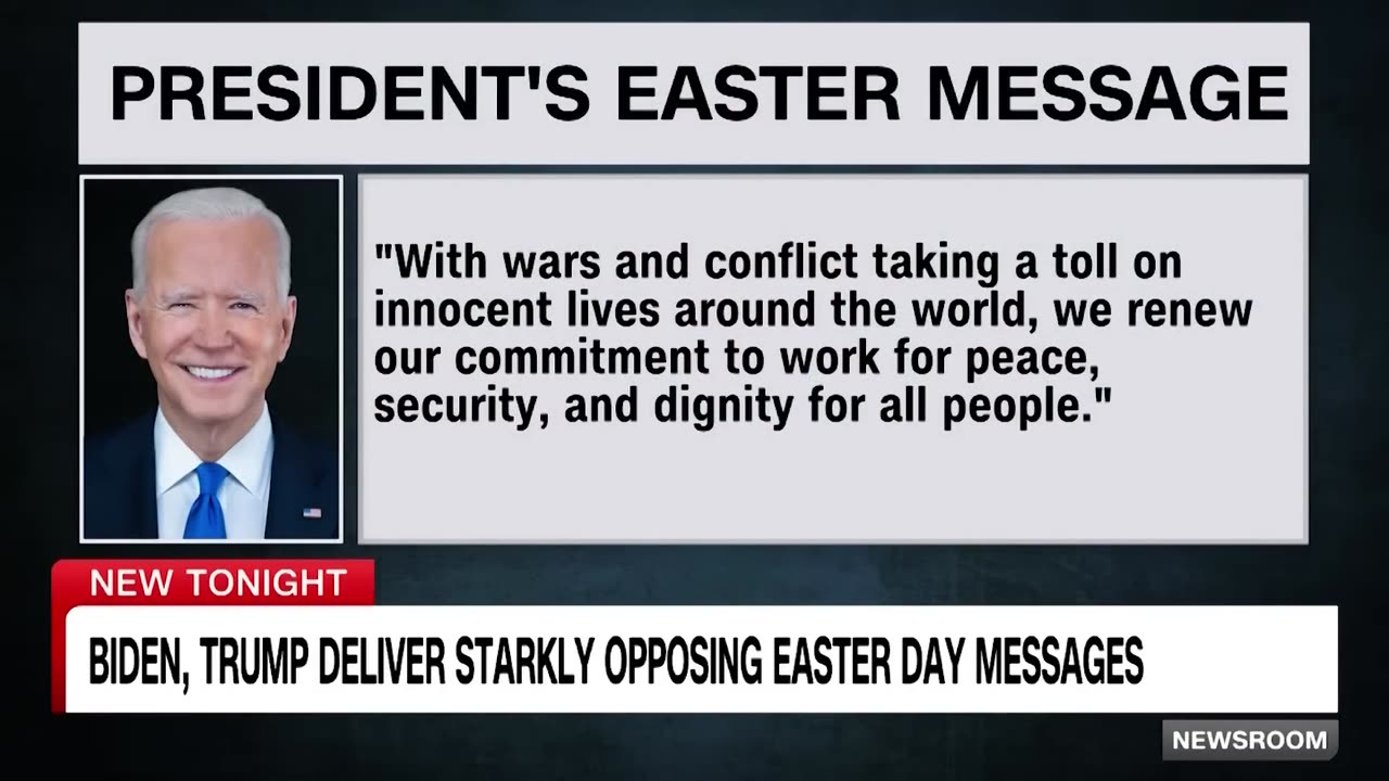 Trump and Biden deliver starkly opposing Easter day messages