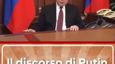 "IL DISCORSO INTEGRALE DI PUTIN, SENZA LA CENSURA APPLICATA DAI MEDIA AMERICANI E ITALIANI".